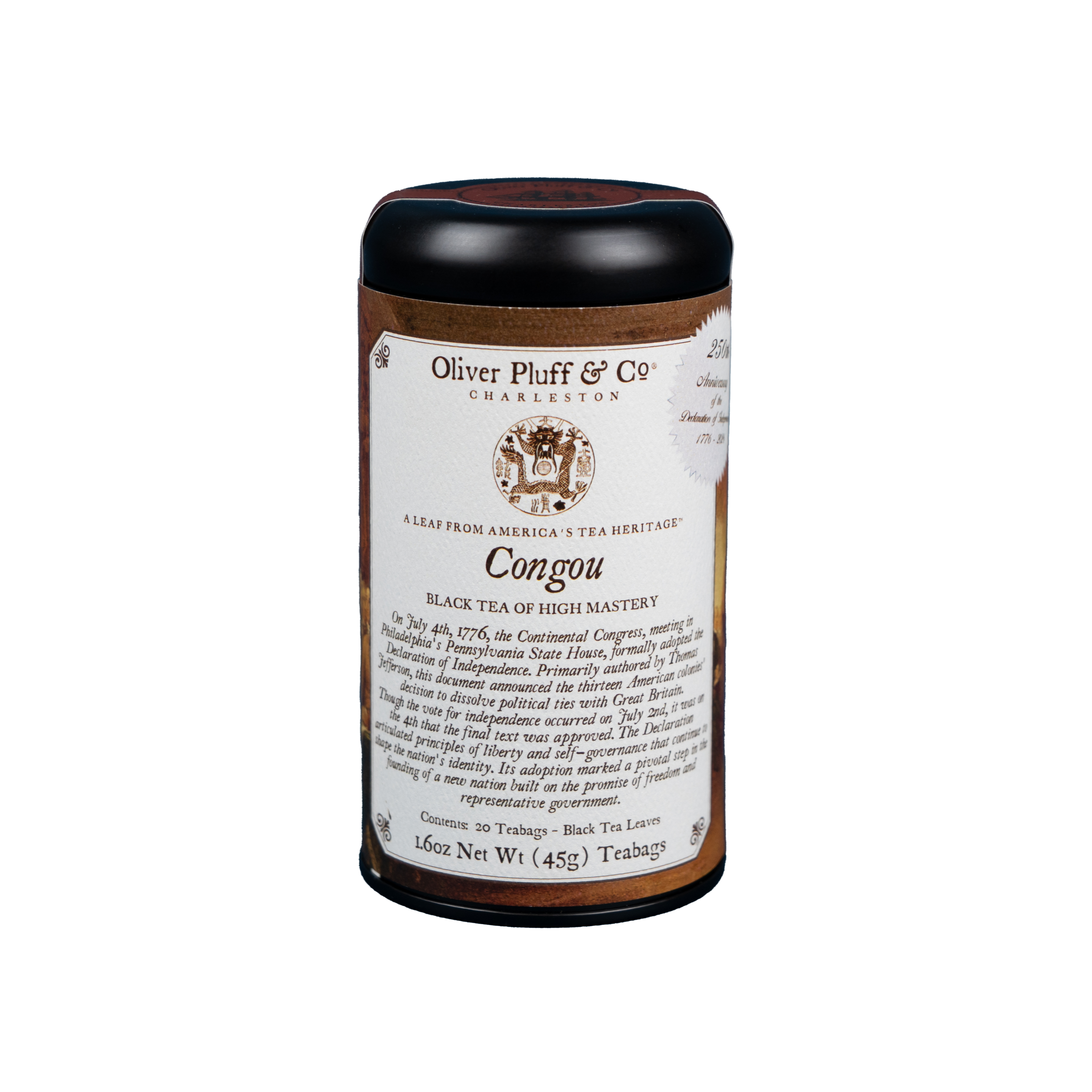 250th Anniversary of the Declaration of Independence Congou Teabags Commemorative Tea Tin