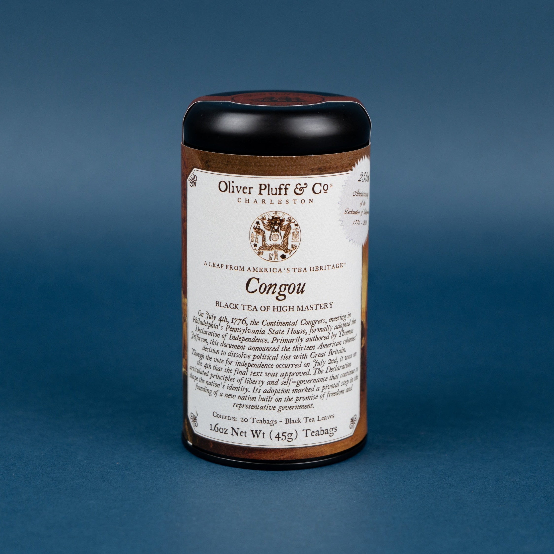 250th Anniversary of the Declaration of Independence Congou Teabags Commemorative Tea Tin